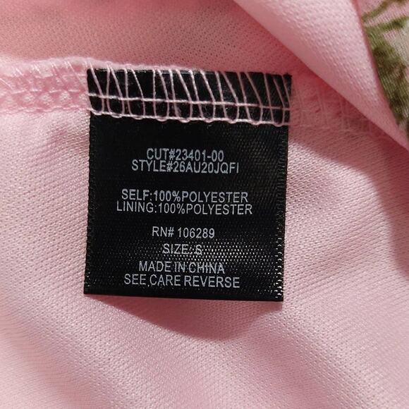 TRIXXI SZ S pink floral spring ruffle short sleeve romper NWT B88 - Picture 6 of 7